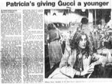 Store Opening in Philadelphia, 1982.  Patricia's giving Gucci a younger look